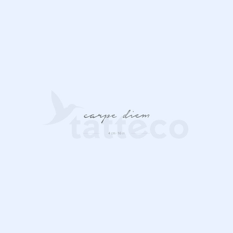 Tatuaje temporal de 2 semanas Carpe Diem - Juego de 2