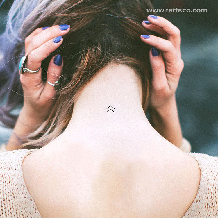 Chevron Arrow Temporary Tattoo - Set of 3