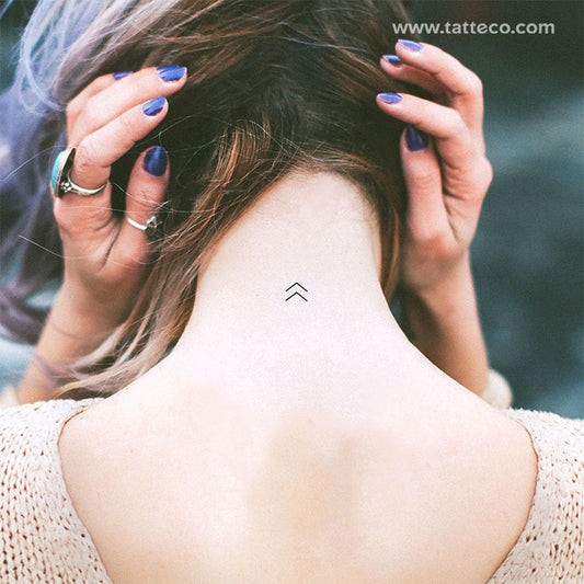 Chevron Arrow Temporary Tattoo - Set of 3