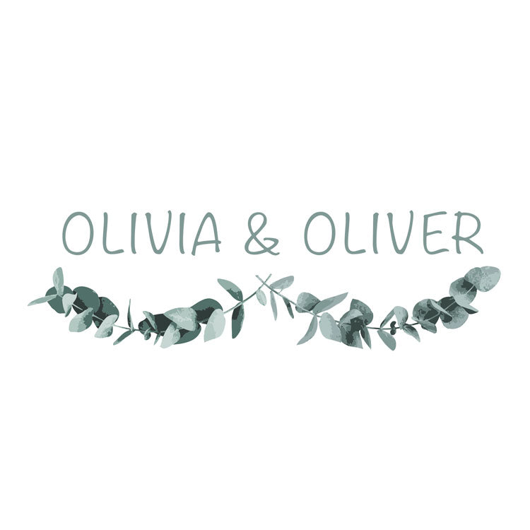 Eucalyptus Branch Temporary Tattoo for Weddings - Set of 300