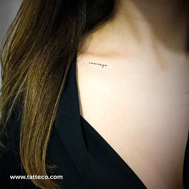 Tatuaje temporal "Pequeño coraje" - Juego de 3