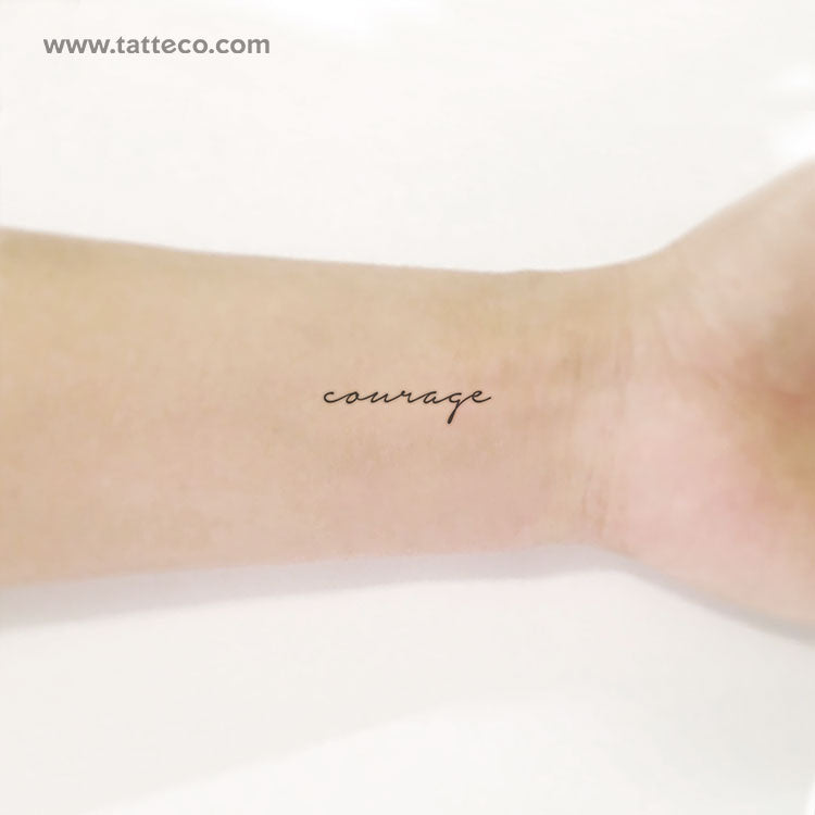 Courage Temporary Tattoo - Set of 3