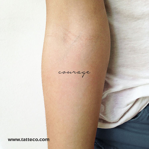 Courage Temporary Tattoo - Set of 3