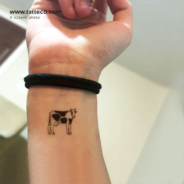 Cow Temporary Tattoo - Set of 3