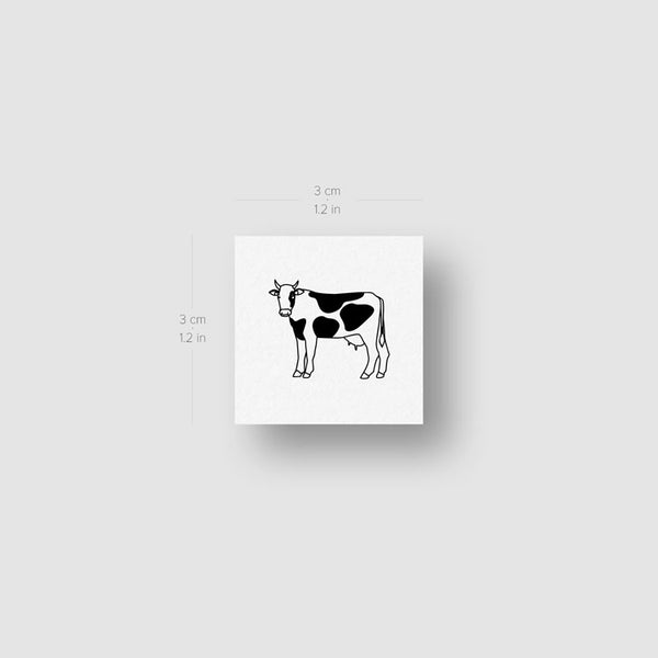 Cow Temporary Tattoo - Set of 3