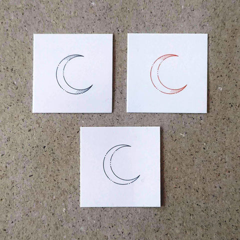 Crescent Moon Temporary Tattoo Set by Jakenowicz