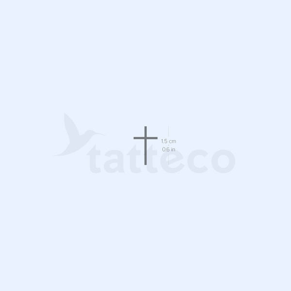 Minimalist Cross 2-Week Temporary Tattoo - Set of 2