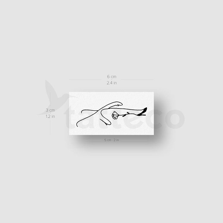 Crossed Arms Woman Temporary Tattoo by Tukoi - Set of 3