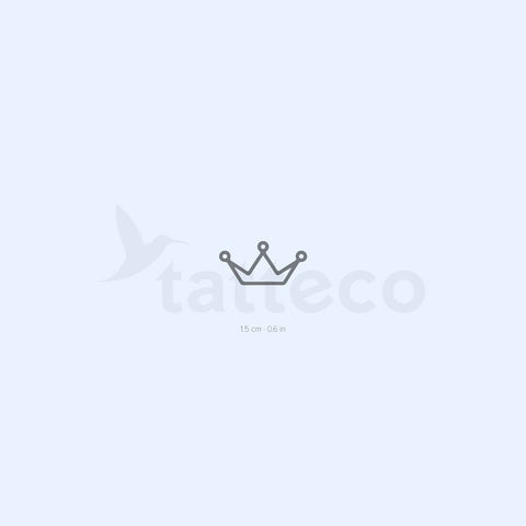 Minimalist Crown 2-Week Temporary Tattoo - Set of 2