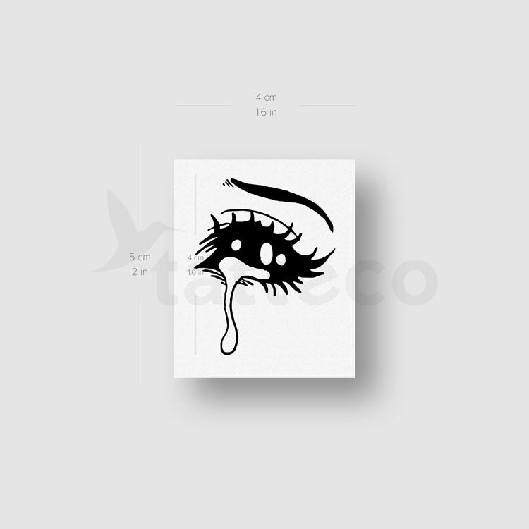 Tatuaje temporal de ojo lloroso de Tukoi (juego de 3)
