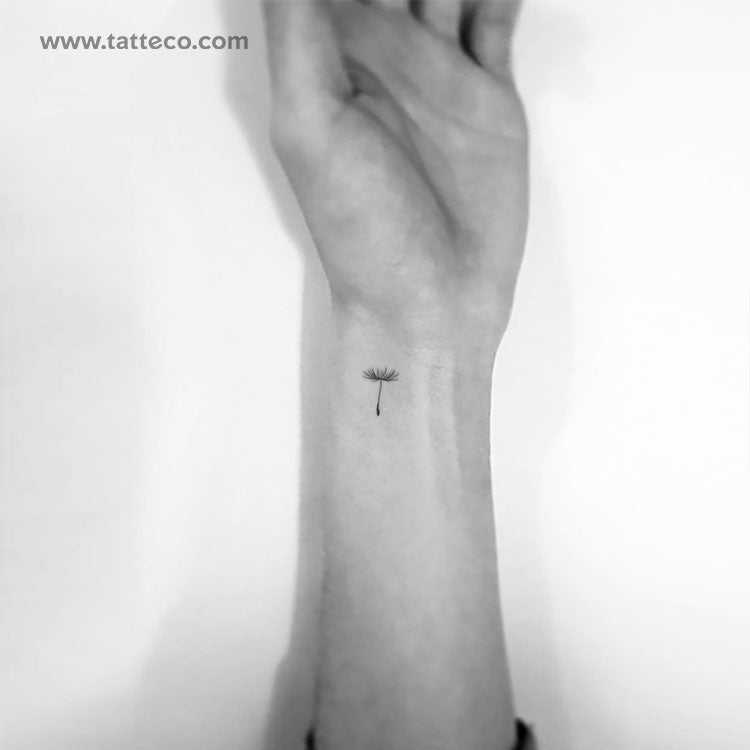 plant seed tattoo Dandelion Seed Temporary Tattoo