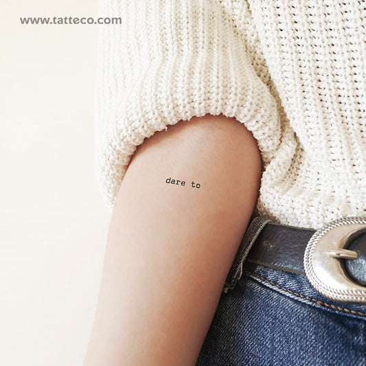 Dare To Temporary Tattoo - Set of 3