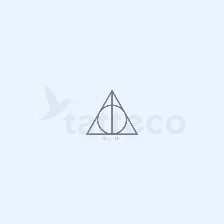 Triangle, Circle and Line Semi-Permanent Tattoo - Set of 2