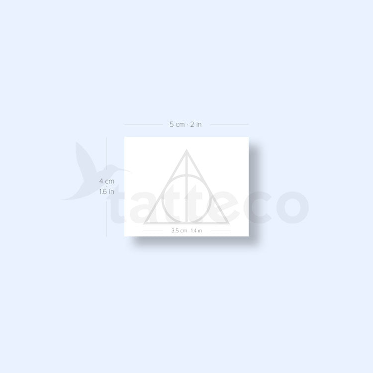 Triangle, Circle and Line Semi-Permanent Tattoo - Set of 2