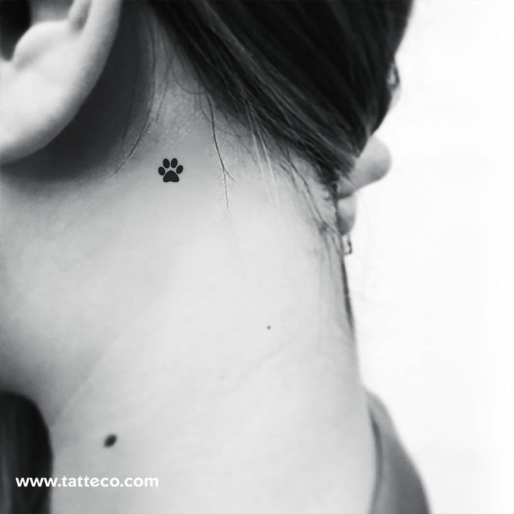 Paw Print Temporary Tattoo - Set of 3