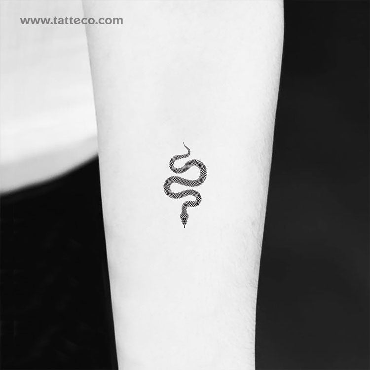 Dotwork Snake Temporary Tattoo - Set of 3