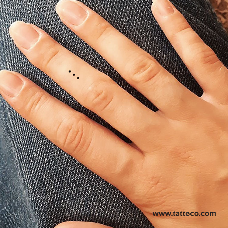 Three Tiny Dots Temporary Tattoo - Set of 3