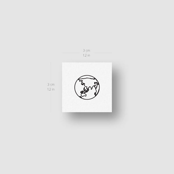 Small Planet Earth Temporary Tattoos (Set of 4x3)