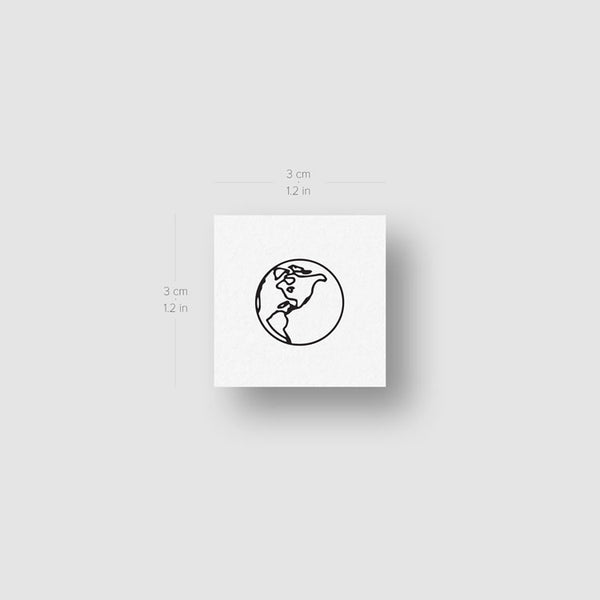 Small Planet Earth Temporary Tattoos (Set of 4x3)