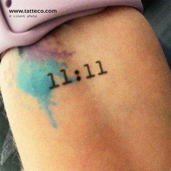 11:11 Numerology Temporary Tattoo - Set of 3