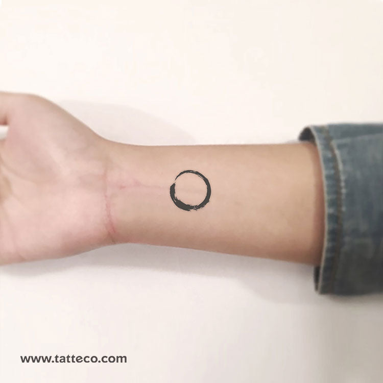 Tatuaje temporal pequeño Ensō - Juego de 3