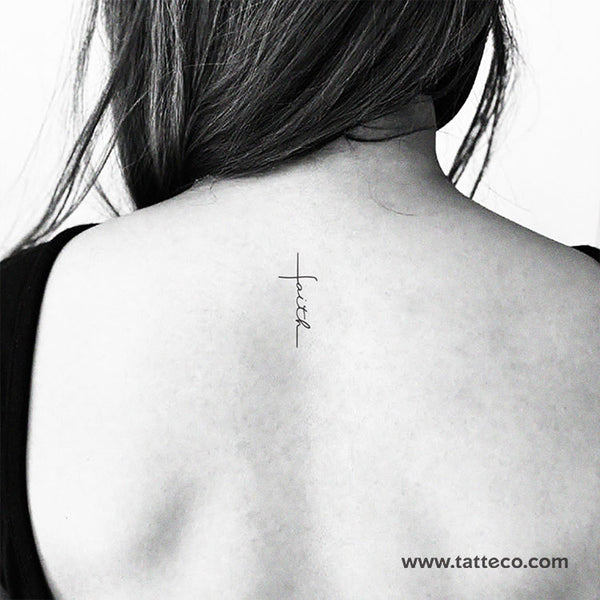 Faith Cross Temporary Tattoo - Set of 3