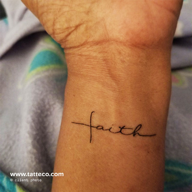 Faith Cross Temporary Tattoo - Set of 3