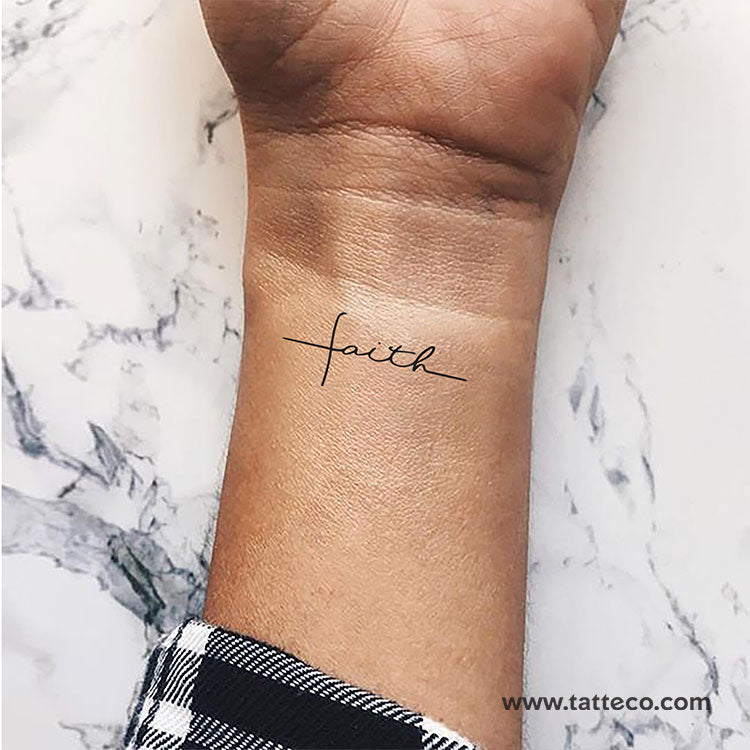 Faith Cross Temporary Tattoo - Set of 3