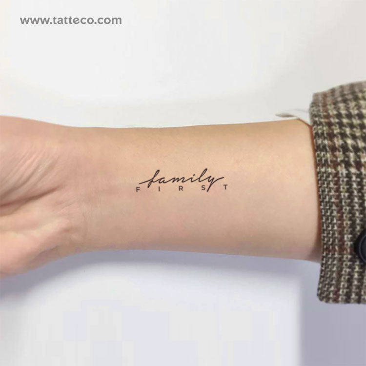 Family First Temporary Tattoo - Set of 3