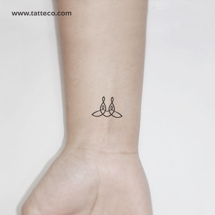 Small Family Unity Symbol Temporary Tattoo - Set of 3