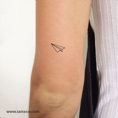 Paper Plane Temporary Tattoo - Set of 3
