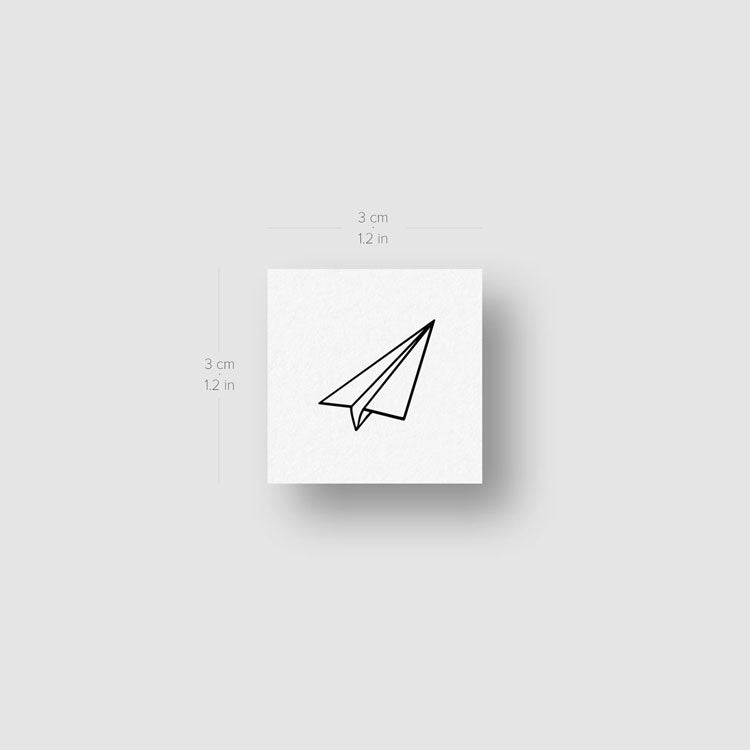 Paper Plane Temporary Tattoo - Set of 3