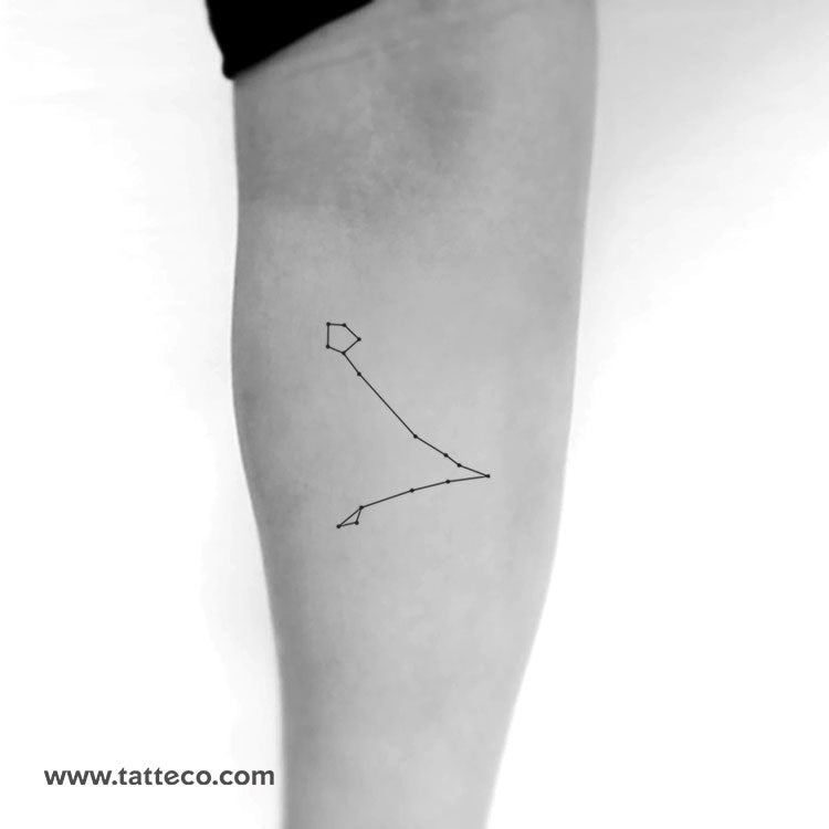 Tatuaje temporal de la constelación de Piscis (juego de 3)