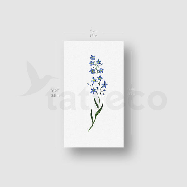 Watercolor Forget-me-not Temporary Tattoo - Set of 3