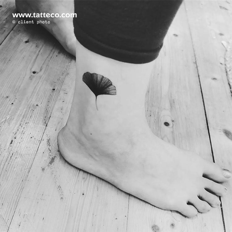 Ginkgo Leaf Temporary Tattoo - Set of 3