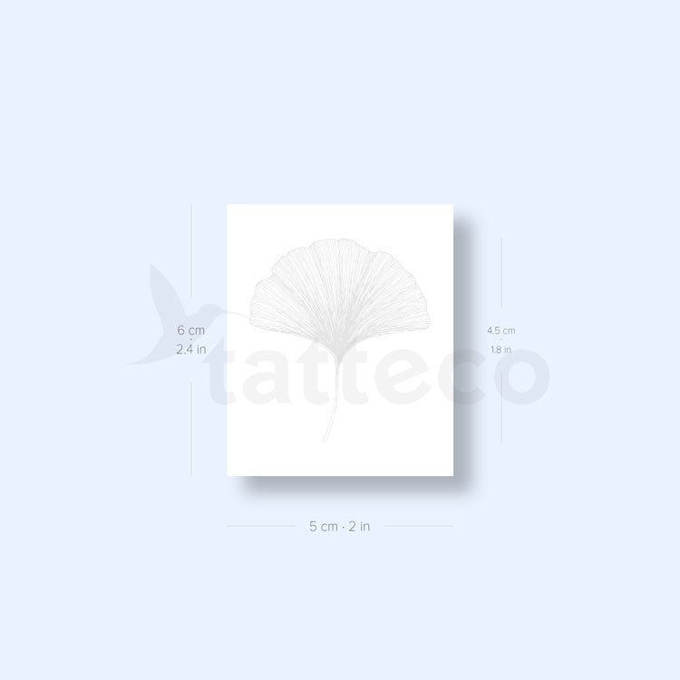 Ginkgo Leaf Semi-Permanent Tattoo - Set of 2