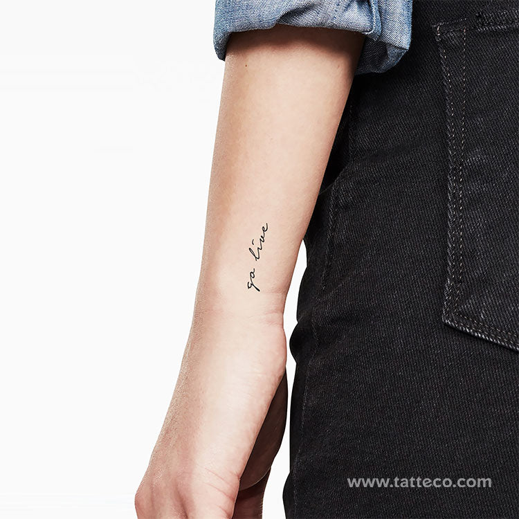 Tatuaje temporal Go Live - Juego de 3