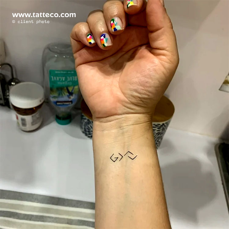 Small God is Greater Than The Highs and Lows Temporary Tattoo - Set of 3