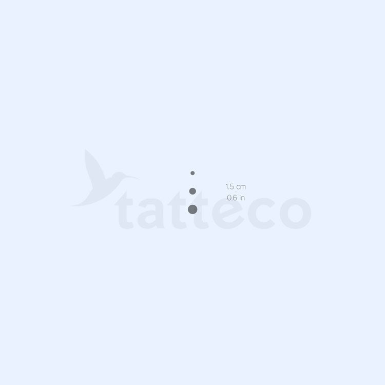 Three Tiny Gradual Dots Semi-Permanent Tattoo - Set of 2