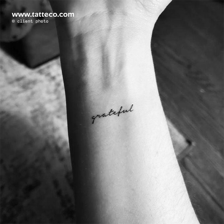 Grateful Temporary Tattoo - Set of 3