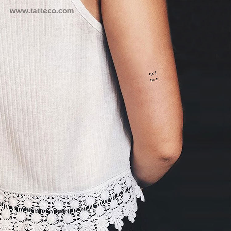 GRL PWR Temporary Tattoo - Set of 3