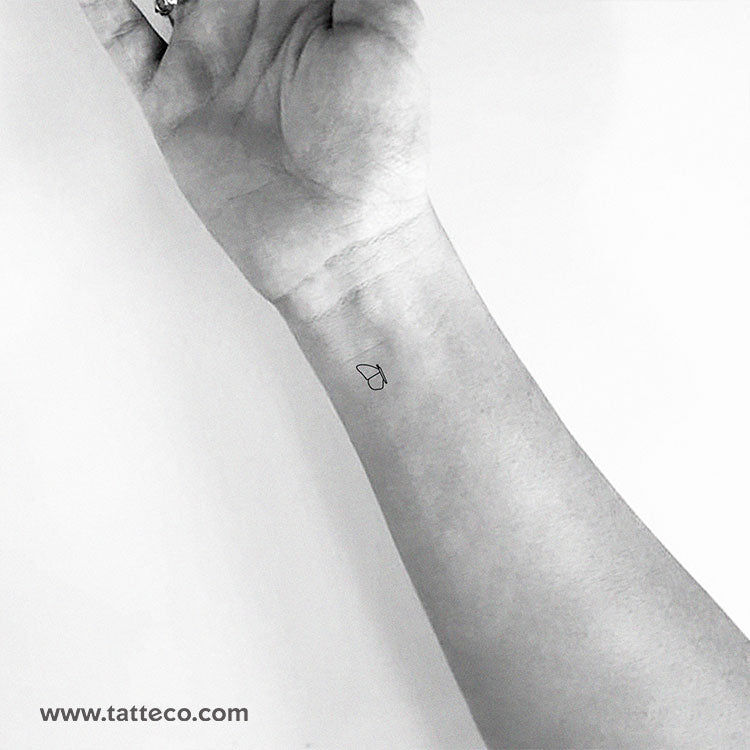 Left Half Butterfly Temporary Tattoo (Set of 3)