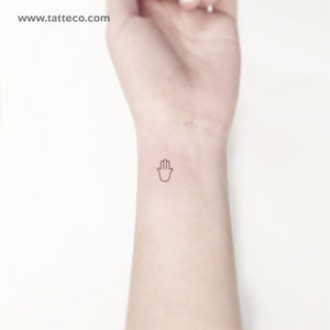 Minimalist Hamsa Temporary Tattoo - Set of 3