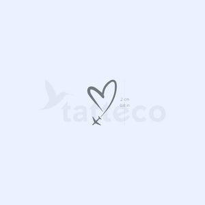 Heart In The Sky Semi-Permanent Tattoo - Set of 2
