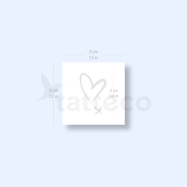 Heart In The Sky Semi-Permanent Tattoo - Set of 2