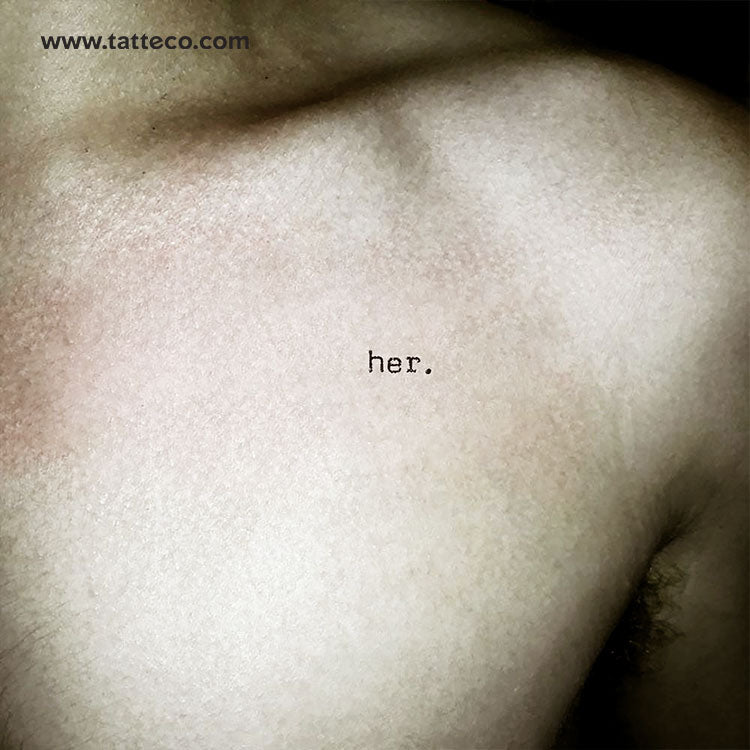 Her Temporary Tattoo - Set of 3