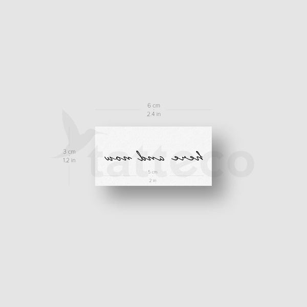 Here And Now Temporary Tattoo - Set of 3