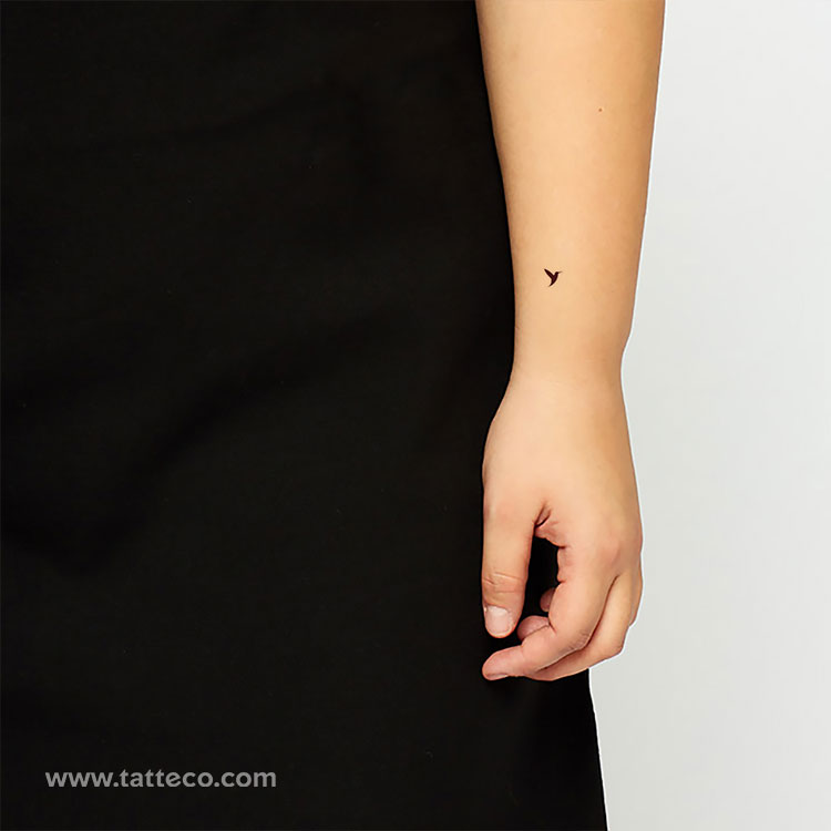 Small Tatteco Hummingbird Temporary Tattoo - Set of 3