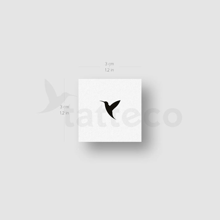 Small Tatteco Hummingbird Temporary Tattoo - Set of 3