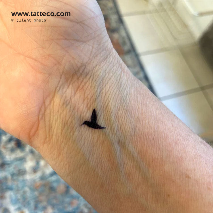 Small Tatteco Hummingbird Semi-Permanent Tattoo - Set of 2